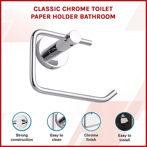 Classic Chrome Toilet Paper Holder Bathroom  