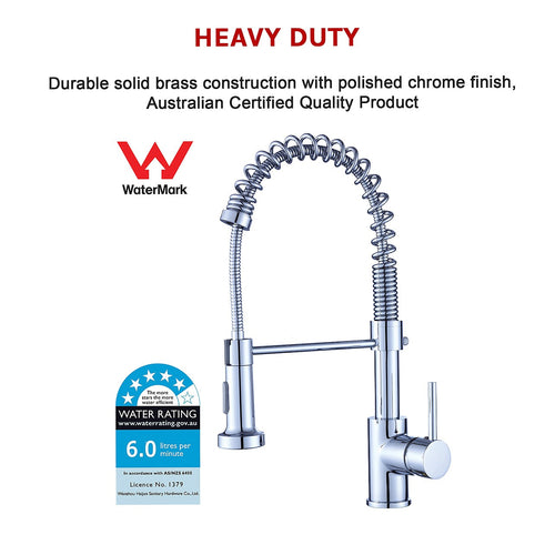 Basin Mixer Tap Faucet with Extendable Spout – Kitchen & Laundry Sink in Chrome