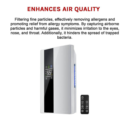 2.2L Dehumidifier Portable Quiet Home Air Dryer for Mould Moisture Damp + Remote