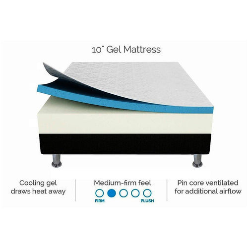 King Single 25cm Gel Memory Foam Mattress Dual-Layered - CertiPUR-US