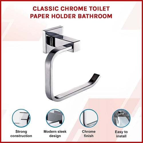 Classic Chrome Toilet Paper Holder Bathroom  