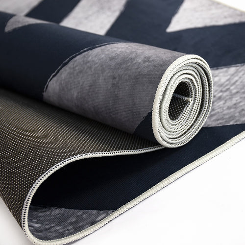 200x300cm Large Floor Blue Chevron Stripes Rug – Modern Area Carpet for Bedroom, Living Room, Lounge or Home Décor Mat