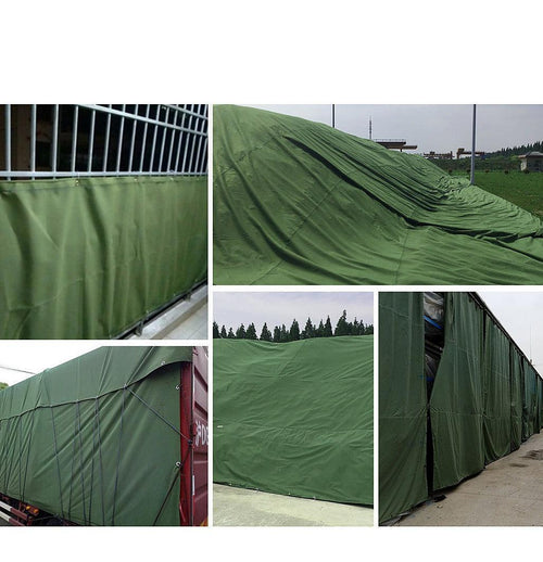 2m x 3m Army Tarp Heavy Duty 400GSM Tarpaulin Canvas Cover Waterproof Sun Blocked