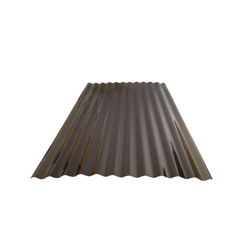 8mm PVC Corrugated Roofing Sheets Tinted Bronze UV Roof 836x2000mm Bulk 10 Pack