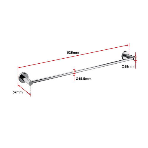 Classic Chrome Towel Bar Rail Bathroom