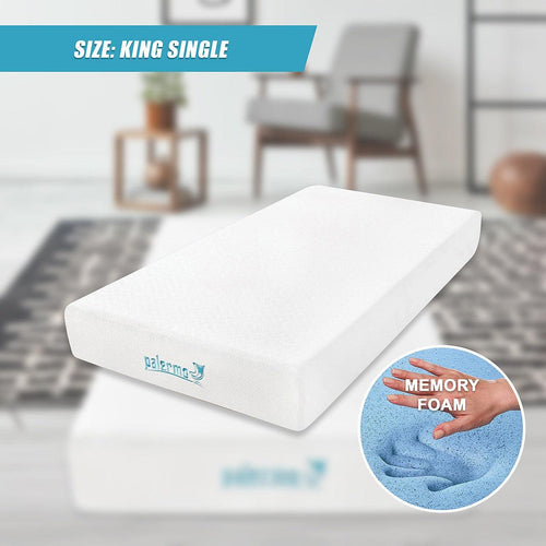 King Single 25cm Gel Memory Foam Mattress Dual-Layered - CertiPUR-US
