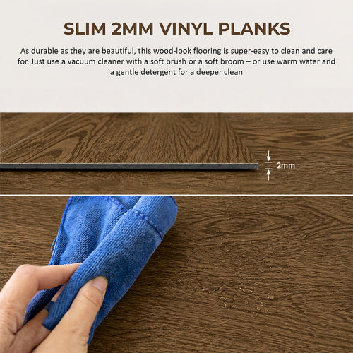 Self Adhesive Vinyl Floor Tiles Peel & Stick Flooring Antique Elm 16 Pack 2.3m²