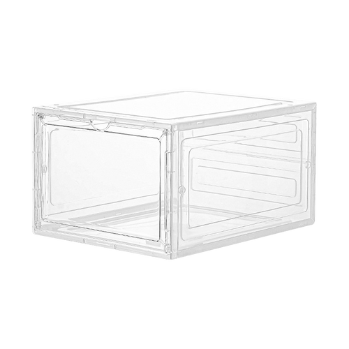 Sneaker Display Case Shoe Storage Organizer Box Stackable Plastic Clear Magnetic