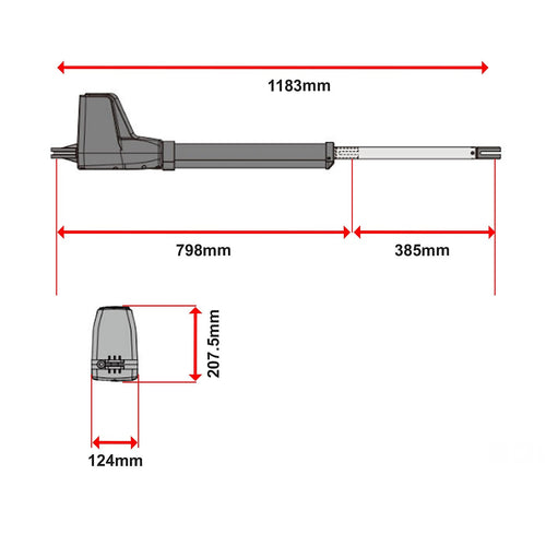 800KG Double Swing Auto Motor Remote Gate Opener Basic Kit