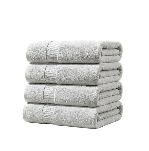 500 GSM Cotton Bath Towels 4 Pack Grey