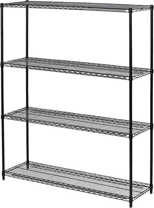 Modular Wire Storage Shelf 1500 x 350 x 1800mm Steel Shelving - Baking Black Technology