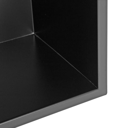 90cm Black Recessed Shower Niche 3-Tier Stainless Steel Bathroom Wall Storage Shelf