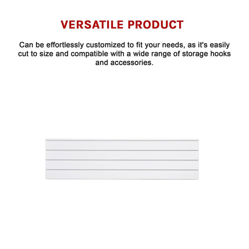 Slatwall Storage Pack for Retail Display Garage Storage - White PVC Panels