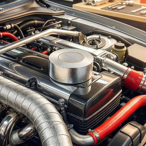 Exhaust Heat Wrap Tape 25m Aluminium – High-Temp Car Pipe Insulation & Shield