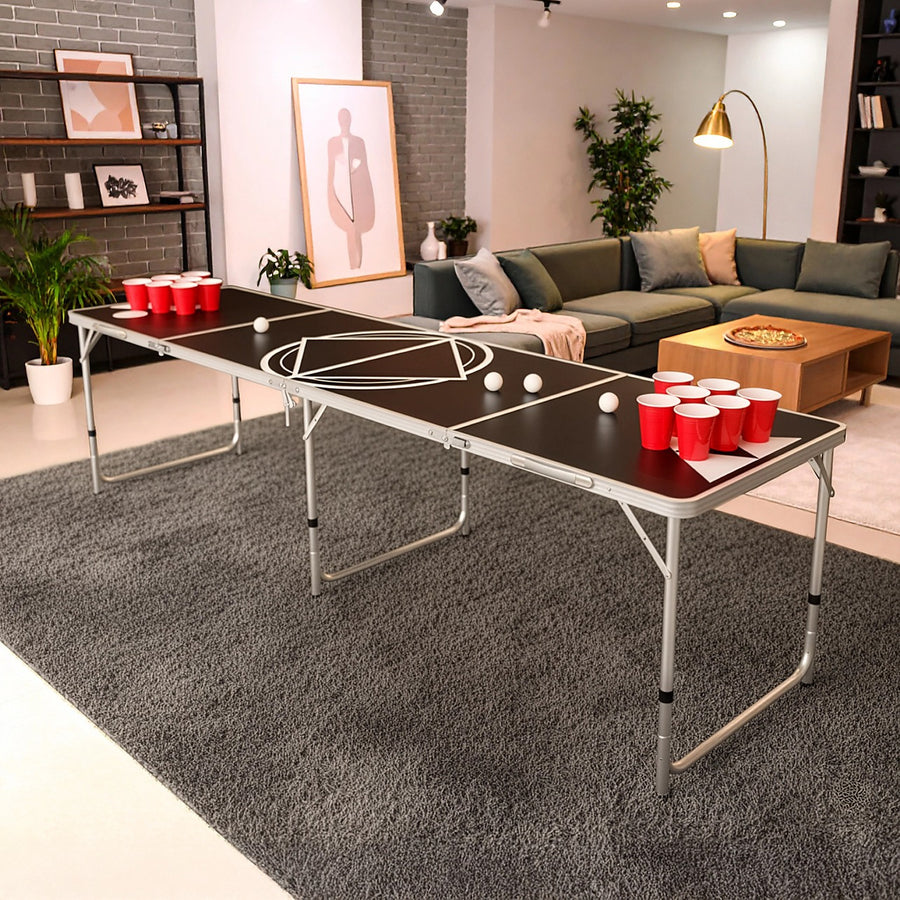 Beer Pong Table – 8ft Portable Aluminium Table with Carry Handles