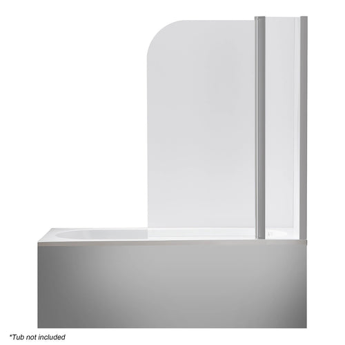 180° CHROME Pivot Door 6mm Safety Glass Bath Shower Screen By Della Francesca - 100 x 140cm