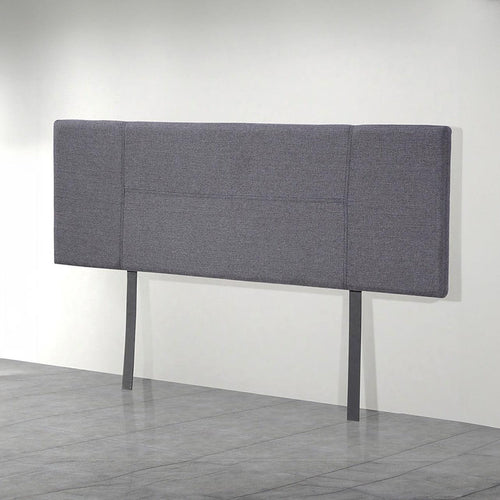 Double Grey Linen Fabric Bed Headboard Bedhead