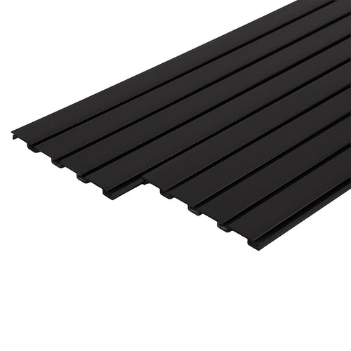 Slatwall Storage Pack – Retail Display & Garage Wall Organiser System Black PVC Panels