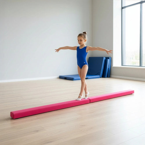 2.4m (8FT) Gymnastics Folding Balance Beam – Pink Training Equipment