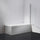 180° CHROME Pivot Door 6mm Safety Glass Bath Shower Screen By Della Francesca - 90 x 140cm