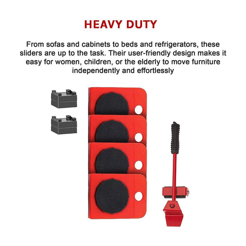 4 X All-purpose Dolly Plastic Heavy Duty Furniture Mover Slider Set 
