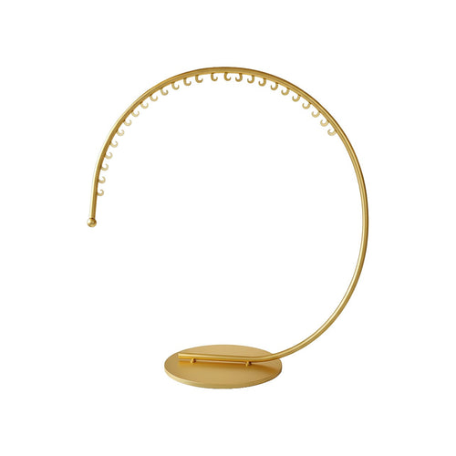 Commercial Clothes Rail – 160cm Curved Gold Metal Rack