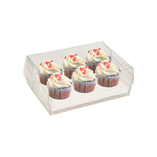 Cupcake Boxes 10-Pack – Clear PVC Dessert Packaging