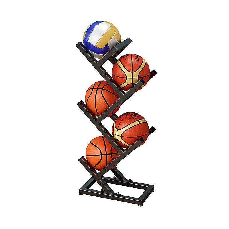 Ball Trolley Rack Display Stand Basketball Football Storage - Black ...