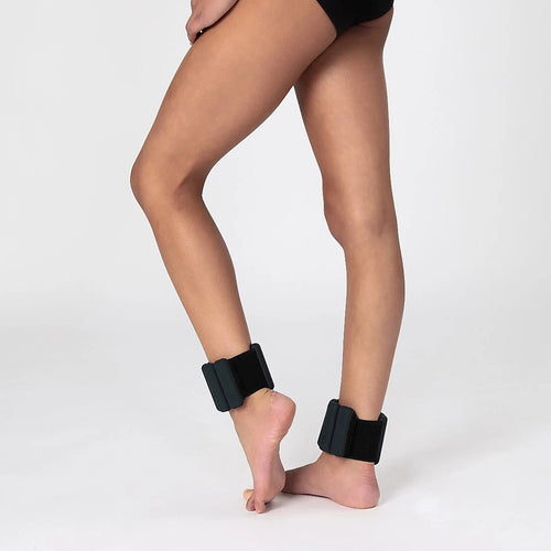 2-Piece Ankle & Wrist Weights – 2kg Pair Adjustable Workout Bangles (Black)