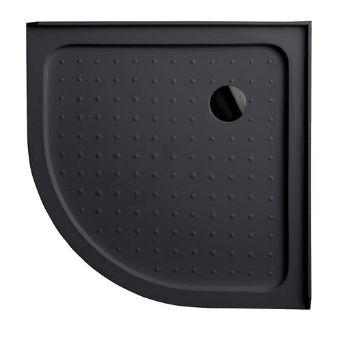 100x100cm Rounded Curved Shower Base in Black