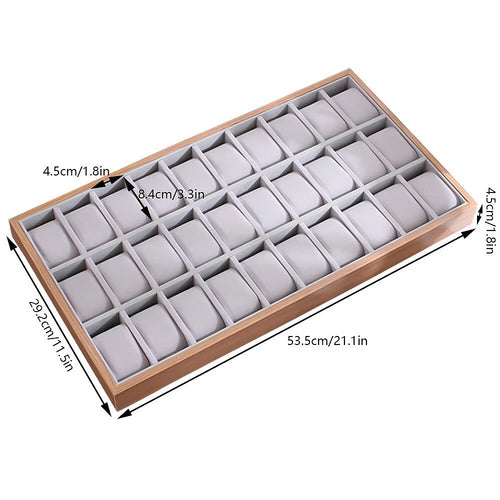 30-Grid Watch & Jewellery Tray Organiser Display Case Holder – Velvet Drawer Insert