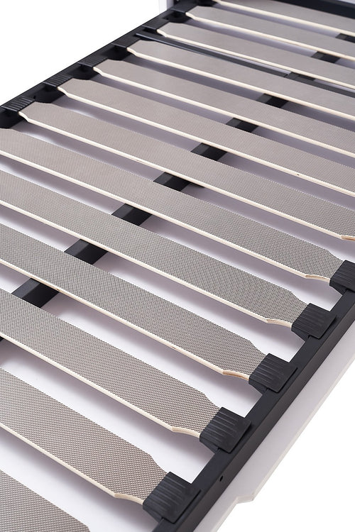 King-single Wall Bed in White – Space Saving Murphy Bed Kit with Gold Door Handle