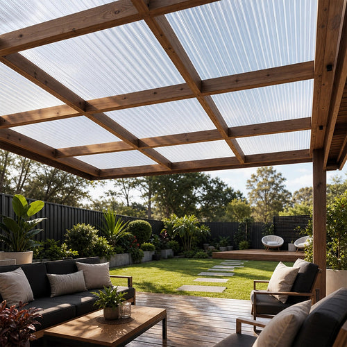 Polycarbonate Roofing Sheets Clear – UV Resistant Corrugated Roof Panels 105x210x1cm (5 Pack Bulk Pack)