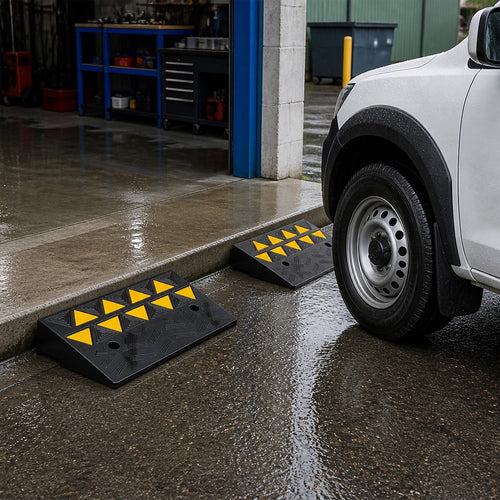 Rubber Curb Ramp 2 Pack 11cm Driveway Threshold Ramps