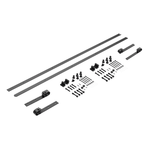 Black Sliding Barn Door Hardware 3.6M 