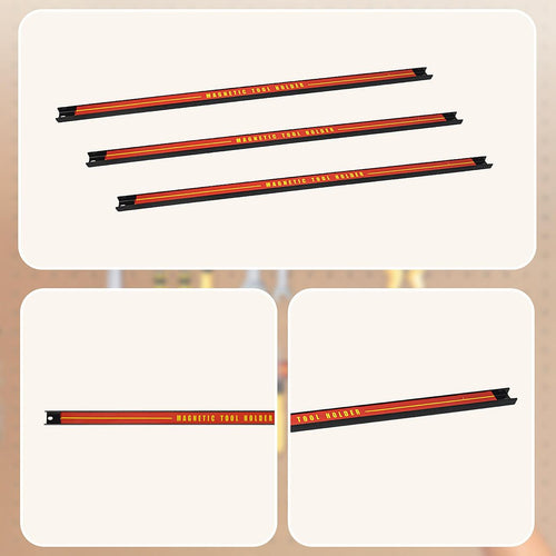 3 x 61cm Magnetic Wall Mounted Tool Holder Storage Organiser Garage Workshop