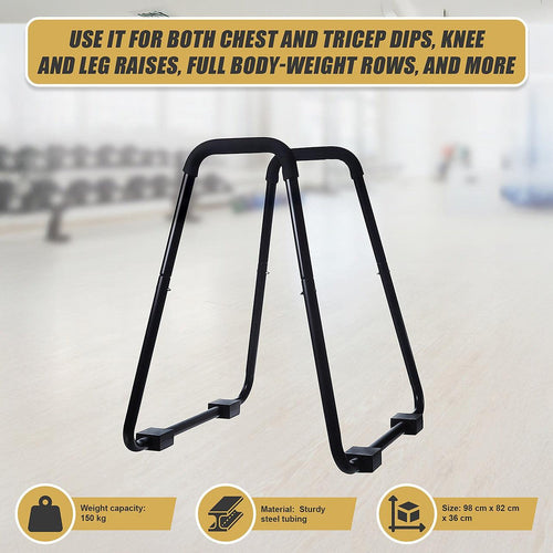 Heavy Duty Body Press Core Bars Push Up Home Gym Parallette Stand