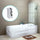 70cm Frameless Glass Bath Screen with Brackets - Chrome