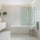 120cm Frameless Glass Bath Screen with Stainless Steel Brackets - Nickel