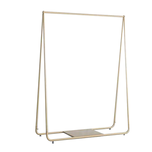 Gold Clothing Retail Shop Commercial Garment Display Rack