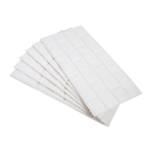 3D Brick Wall Tile Stickers 60x30cm – 50 Pack Peel & Stick Wallpaper Panels for Home Décor