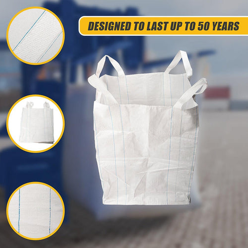 4 x 1 tonne FIBC Polypropylene UV Rated Builder / Bulk / Landscape Bags