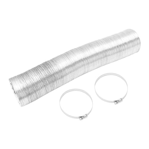 10.5cm x 7.6m Flexible Aluminium Air Duct – Non-Insulated Vent Hose for Dryer & HVAC
