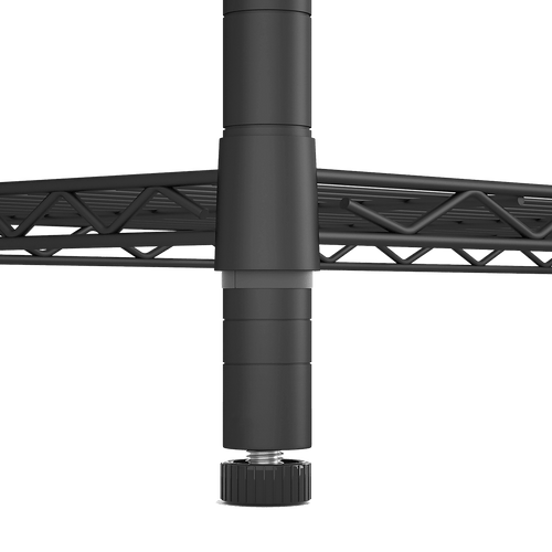 Modular Wire Storage Shelf 450 x 450 x 1800mm Steel Shelving - Baking Black Technology