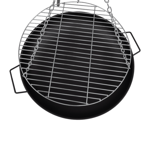 Tripod Garden Fire Pit BBQ Barbecue Cast Iron & Steel Fire Pit Bowl Round