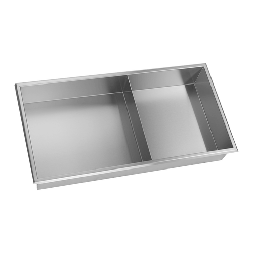 641 x 336 x 101mm Shower Niche Double Shelf Organizer No Tile Needed in Stainless Steel 