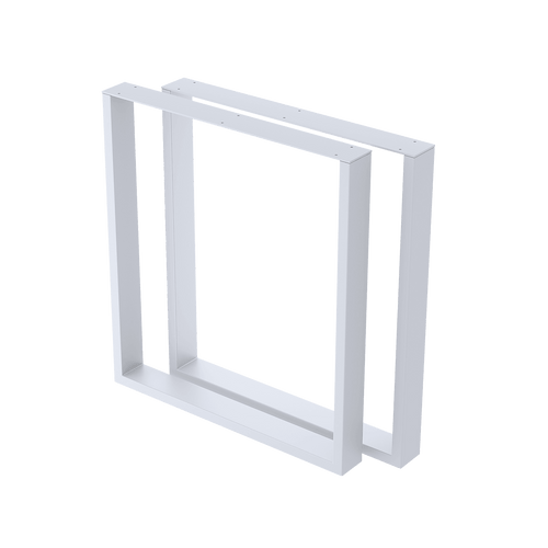 Table Bench Desk Legs Retro Industrial Design - White Square