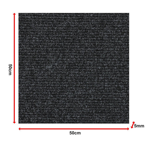 5m² Black Carpet Tiles Set – Commercial & Home Flooring for Office, Retail & Living Areas