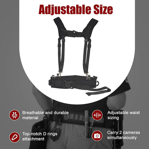 Electronics Accessories Bundle Waistband Shoulders Strap Kit SLR/DSLR Cameras