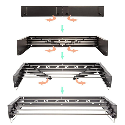 Collapsible Laundry Drying Rack Wall Mounted Clothes Drying Rack for Laundry